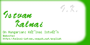 istvan kalnai business card